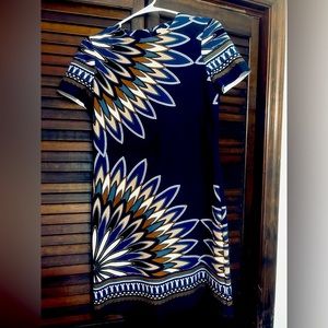 Tory Burch Blue Ponte Dress , Extra Small, Good Used Condition